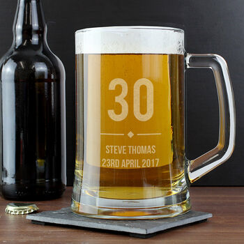 Birthday Gift For Men Personalised Beer Tankard, 2 of 7