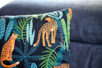 In The Jungle Tiger Print Cushion, 5 of 6