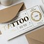 Personalised Tattoo Voucher Gold Foil Scratch Reveal, thumbnail 5 of 9