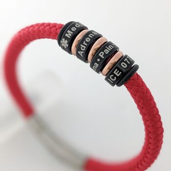 Custom Medic Alert Bracelet, Medical ID, 2 of 5