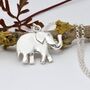 Lucky Indian Elephant Necklace, Trunk Up, thumbnail 2 of 7
