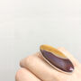 Mookaite Oval Gemstone Ring Set In Sterling Silver, thumbnail 2 of 4