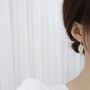 Cannes D’or Gold Crystal Flower Petals Gift Drop Earrings, thumbnail 2 of 2