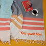 Personalised Cotton Larger Beach And Bath Towel, thumbnail 6 of 12