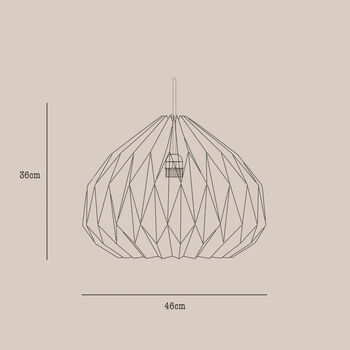 Snowdrop Origami Lampshade, 3 of 5