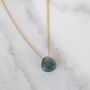 Emerald Teardrop May Birthstone Necklace, Gold, thumbnail 3 of 8