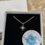 Handmade Sterling Silver North Star Birthstone Christmas Necklace: September Birthstone, thumbnail 2 of 12