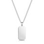 Octagonal Tag Men's Necklace 925 Sterling Silver, thumbnail 5 of 6