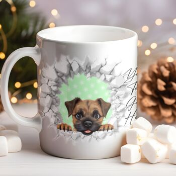 Personalised Christmas Border Terrier Break Through, 8 of 10