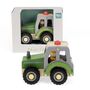 Green Tractor Wooden Push Along Vehicle Toy, thumbnail 6 of 7