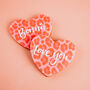 Pink Leopard Personalised Heart Biscuit, thumbnail 1 of 2