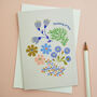 Floral Thinking Of You Smypathy Greetings Card, thumbnail 1 of 2