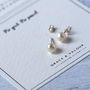 Pearl And Sterling Silver Stud Earrings, thumbnail 4 of 9
