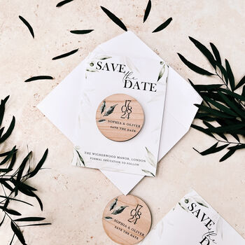 Save The Date Magnets Botanical Wedding Cards, 8 of 9