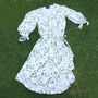 Anna Linen Blend Wrap Dress With Leaf Print, thumbnail 7 of 9