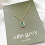 Gold Clear Aventurine Square Pendant Necklace, thumbnail 3 of 3