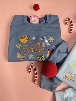 I Smell Snow Embroidered Sweatshirt, 4 of 5