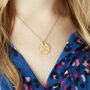 Personalised Children's Name Gold Or Silver Plated Disc Necklace, thumbnail 2 of 11