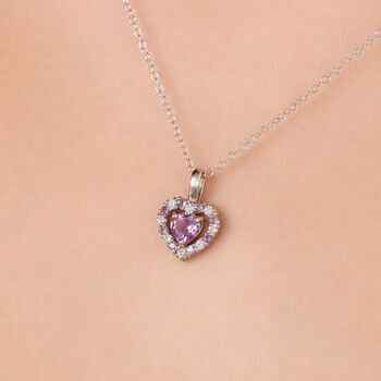 Purple Heart Lavender Amethyst Pendant Necklace In Silver And Gold, 6 of 11