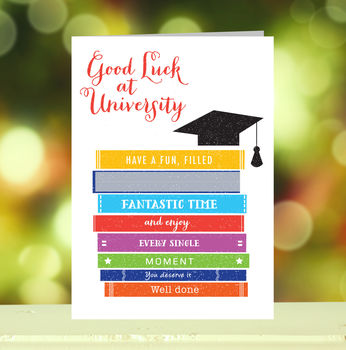 'good Luck At University' Card By Loveday Designs | notonthehighstreet.com