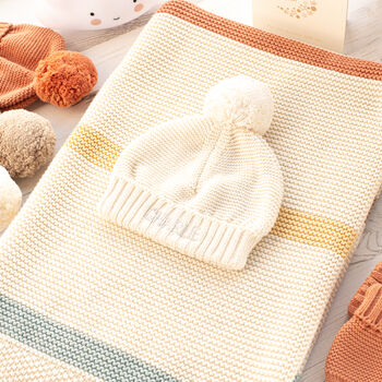 Luxury Cream Welcome Baby Knitted Essentials And Toy Gift Set, 11 of 12