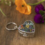 The Flower Market Heart Pill Box Keyring, thumbnail 1 of 3