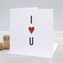 'I Love You' Red Valentine's Day Card, thumbnail 2 of 2