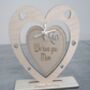 Personalised Wood Hanging Heart Card, thumbnail 2 of 5