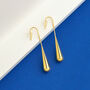 Teardrop Stainless Steel Drop Earrings, thumbnail 3 of 6