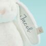 Personalised White Bunny Soft Toy, thumbnail 3 of 4