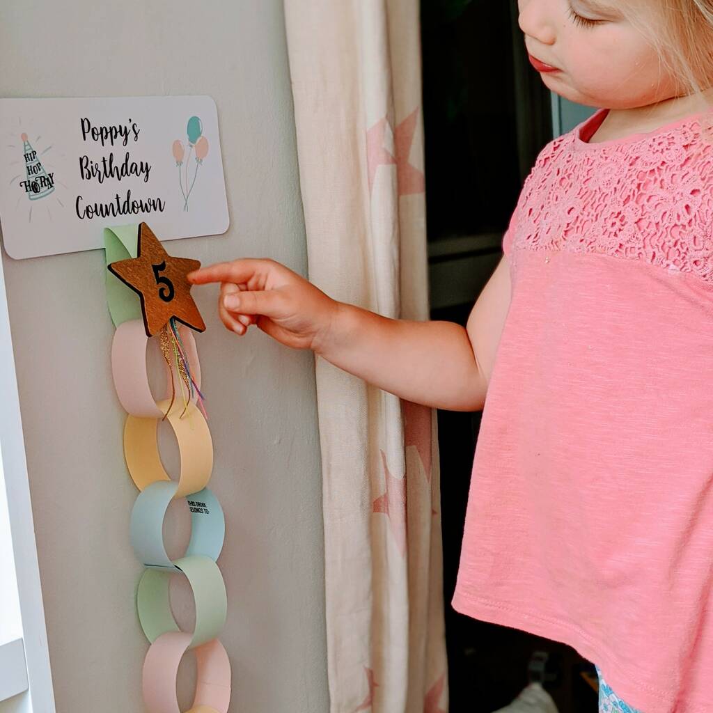 Image of Personalised Birthday Countdown Kit With Badge