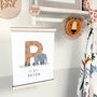 Personalised Elephant Initial Nursery Print, thumbnail 2 of 8