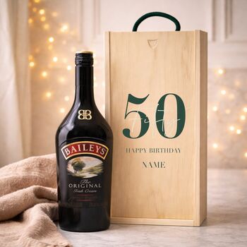 Personalised 50th Birthday Aperitif Gift Set With Custom Lid, 5 of 11