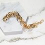 Gold Large Hoop Chain Sterling Silver Necklace, thumbnail 8 of 9