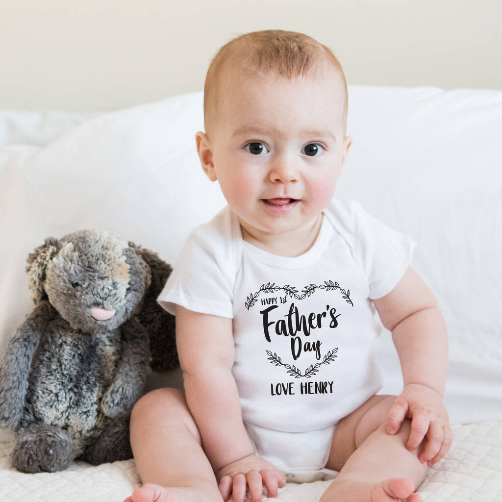 Personalised First Father's Day Mono Bodysuit By Little Baby Boutique ...