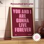 Custom Lyric Print, thumbnail 2 of 10