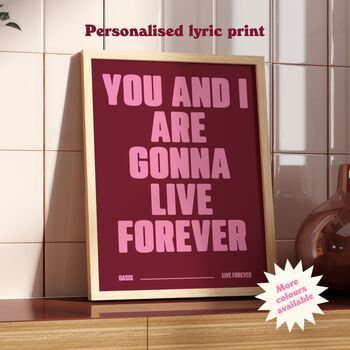 Custom Lyric Print, 2 of 10