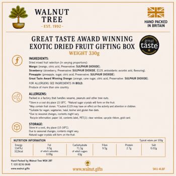 Great Taste Award Winning Exotic Dried Fruit Gift Box – 300g, 5 of 7
