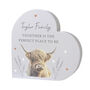 Personalised Highland Cow Wooden Heart Ornament – Gift For The Home, thumbnail 4 of 5