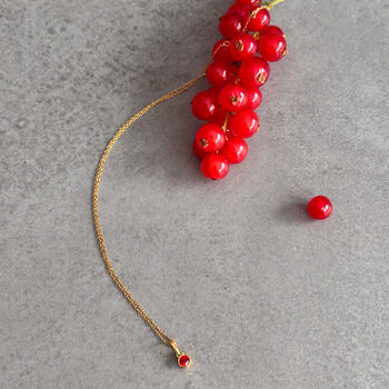 July Birthstone Necklace – Ruby, 3 of 5