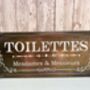 French Metal Toilet Toilettes Sign Vintage Bathroom Wall Plaque, thumbnail 3 of 5