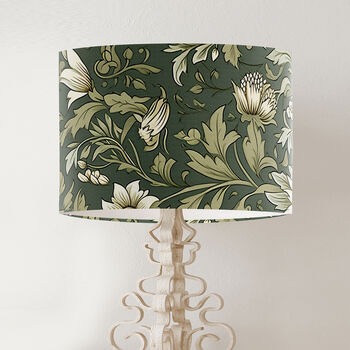 Olive Green Floral Lampshade, Lysandra Green, 2 of 7