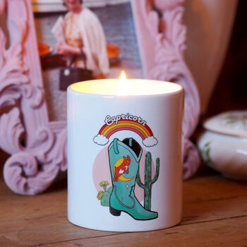 Personalised Cowgirl Zodiac Candle, 2 of 5
