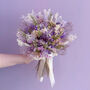 Purple And Green Dried Flower Bouquet, thumbnail 6 of 8