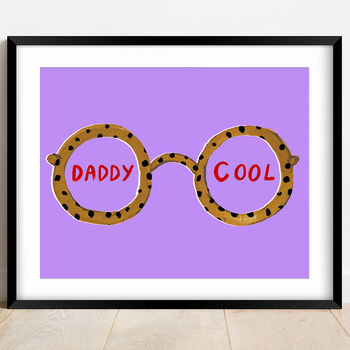 'Daddy Cool' Dad Sunglasses Wall Art Print, 2 of 2