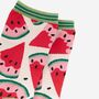 Women's Bamboo Socks Watermelon Fruit Slices, thumbnail 3 of 5