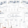 Wedding Invitation Winter Blue Floral, thumbnail 5 of 5