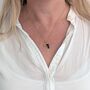 The En Pointe Duo Black Tourmaline Necklace, thumbnail 4 of 8