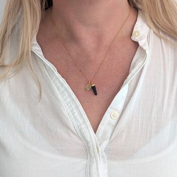 The En Pointe Duo Black Tourmaline Necklace, 4 of 8