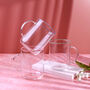 G Decor The Twist Rim Handcrafted Glassware Collection Tea Cups And Coffee Mugs In Red, Blue And Green, thumbnail 1 of 7